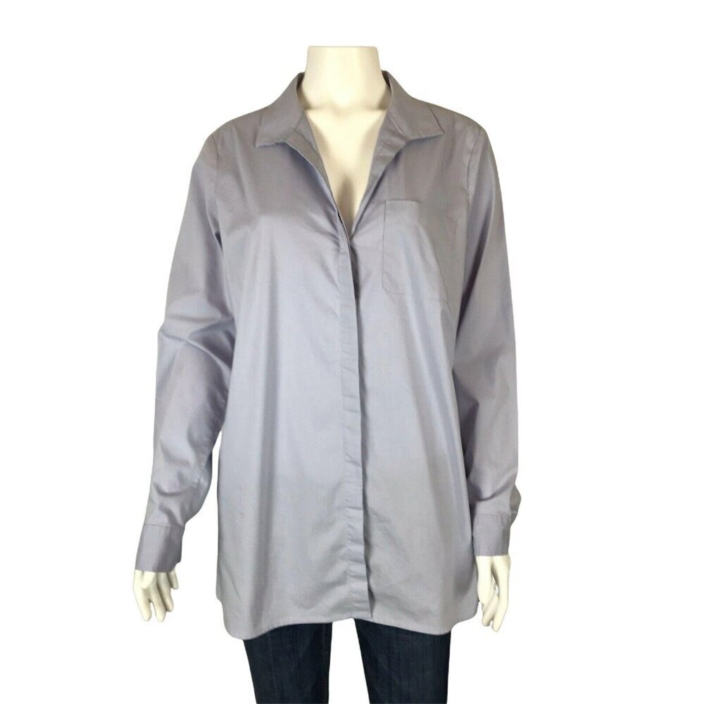J Jill Womens Dress Shirt Size Small Button Front Long Sleeve Top Work Career